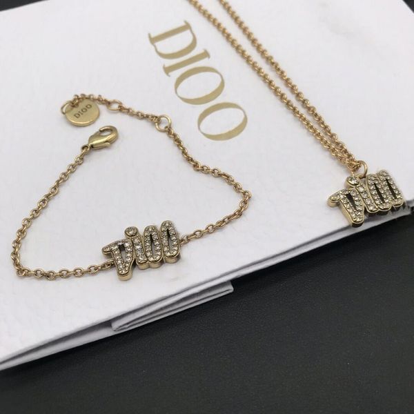 

70% off luxury jewelry dijia's new letter inlaid bracelet in 2021, Golden