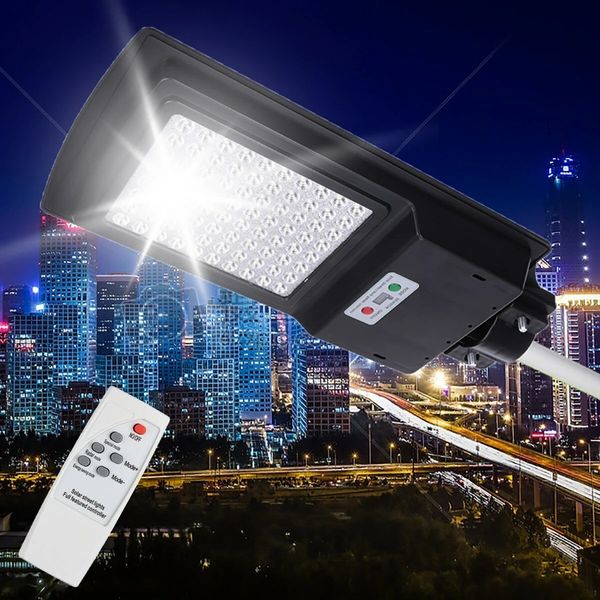 

80led solar street light radar sensor + digital display remote control