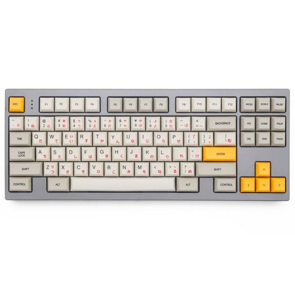

keyboards dsa profile dye sub 1980 keycap set pbt plastic retro beige for mechanical keyboard grey yellow gh60 xd64 xd84 xd96 87 104
