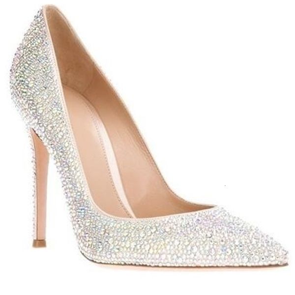 

shoe elegant bling crystal high-heeled pumps pointed to the luxury strass dressed bride shoes high-quality woman autumn bombs winter, Black