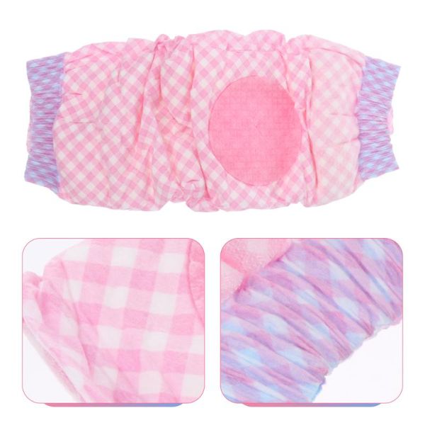 

dog apparel 12pcs super absorbent pet diapers disposable with tail hole