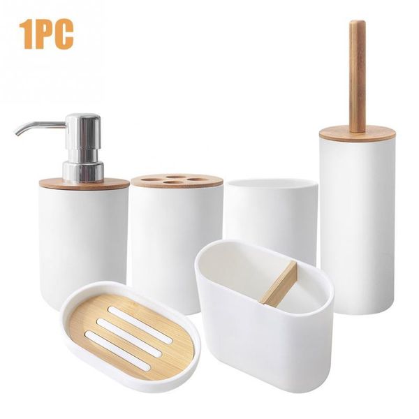 

modern shower el bathroom toothbrush holder toilet brush soap dispenser portable counterwooden cup accessories set gift bath accessory