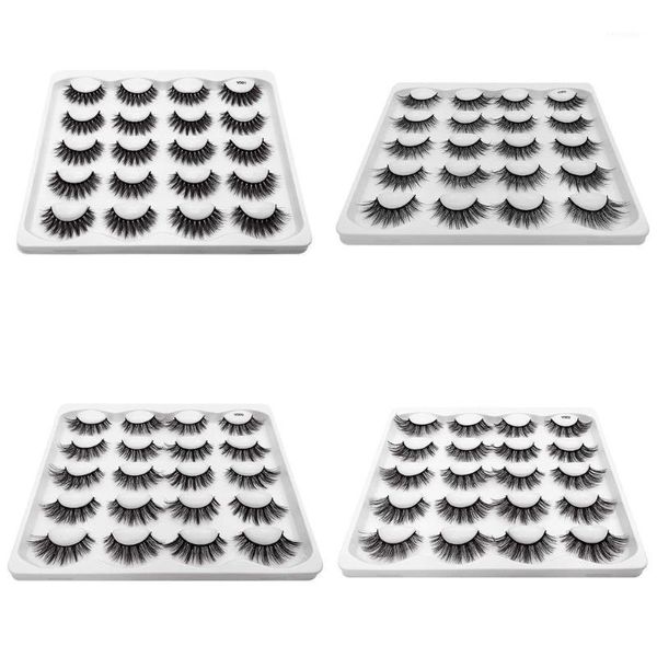 

pairs of thick natural long false eyelashes 3d imitation mink hair curling false1