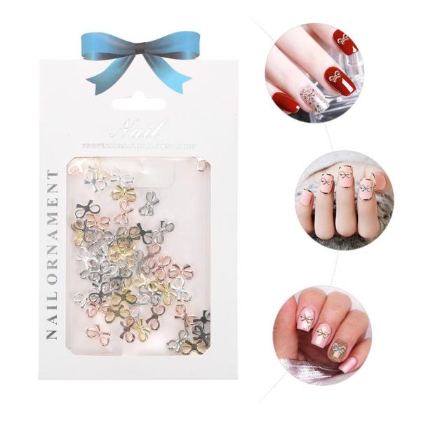 

nail art decorations 1 bag of studs decals bowknot manicure supplies, Silver;gold