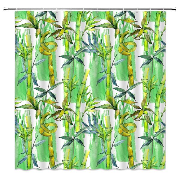 

bamboo shower curtain exotic bamboo forest with tropical art print home polyester cloth fabric bathroom decor set 70Ã70 inch