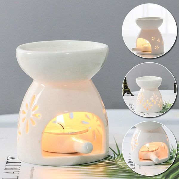 

fragrance lamps ceramic stove candle small oil burner hollow essential creative home office crafts
