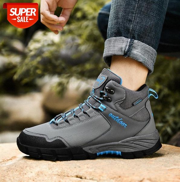 

large size 48 men's hiking shoes plus velvet warm outdoor sports and leisure waterproof non-slip #4f93
