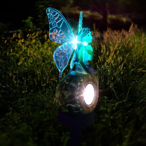 

solar lamps led white and colorful light beautiful flower fairy garden lawn lamp energy outdoor street landscape decor