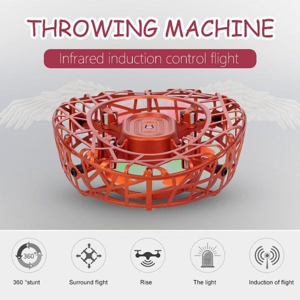 

scoot hand operated drones hands mini drone infrared induction 360Â° rotating led lights toys gifts for kids