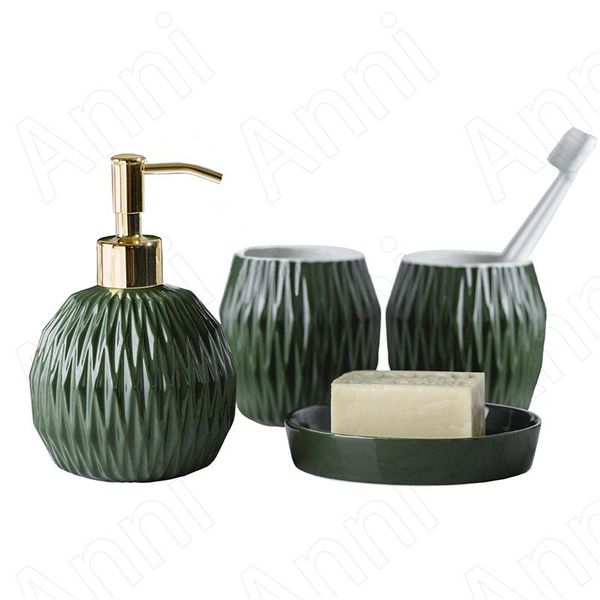 

bath accessory set creative relief craft bathroom decoration accessories nordic modern restroom toothbrush holder five piece shower