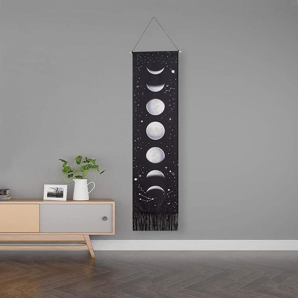 

tapestries premium tapestry easy-care rectangular moon phase hanging blanket 1 set