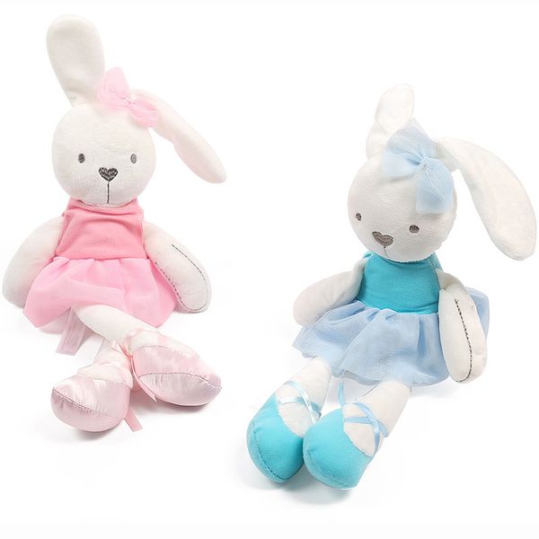 

rabbit doll holding baby comforting sleeping with plush toys