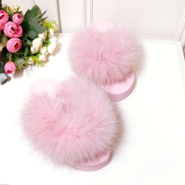 

fur flip flops ice macaron girl heart wedge real sandals slippers, Black