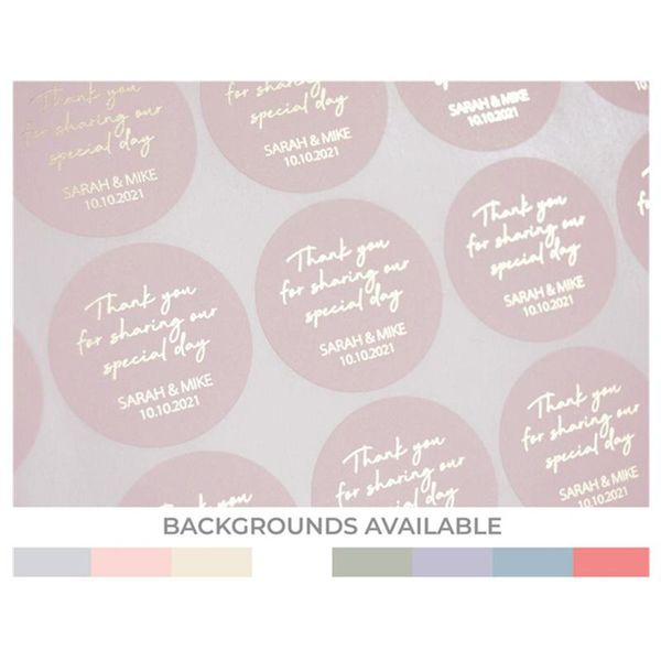 

greeting cards foil thank you stickers white labels wedding hank