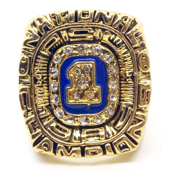 

spring new manly stainless steel ring hip-punk style team champ 1, Golden;silver