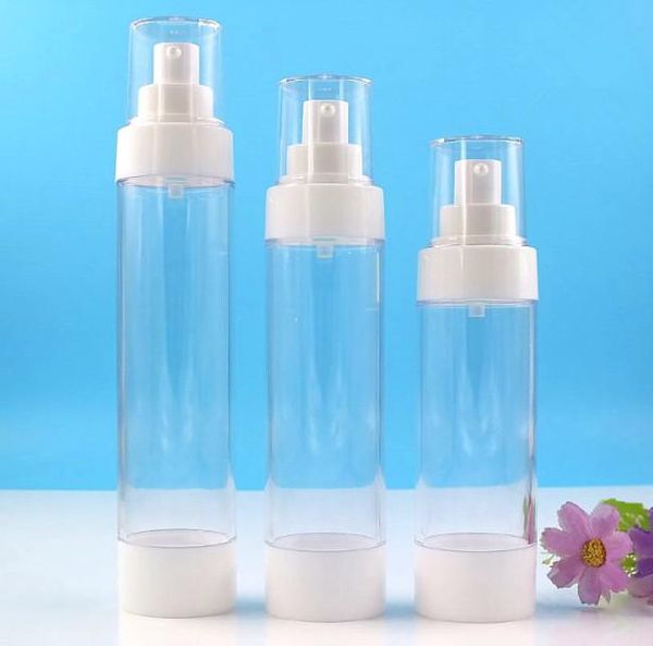 

storage bottles & jars 100pcs 80ml 100ml 120ml cosmetic empty plastic bottle transparent travel liquid airless pump vacuum toiletries contai
