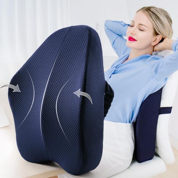 

cushion/decorative pillow memory foam lumbar support back cushion for chair car seat recliner lower pain sciatica relief firm pillows