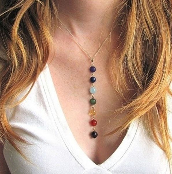 

colorful bead pendant yoga buddha energy necklace, Silver