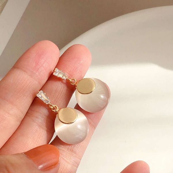 

opal earrings simple temperament fresh net red light luxury celebrity