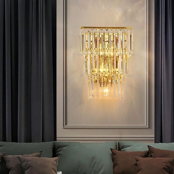 

deyidn crystal wall lamp el luxury aisle light creative sconce corridor entrance bedroom bedside living study room lamps