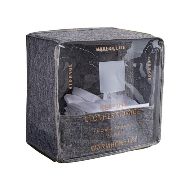 

storage bags foldable box bathroom moisture-proof green/grey