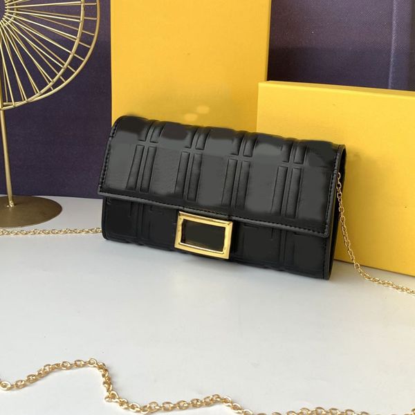 

chian messenger bag shoulder crossbody purse women wallets fashion genuine leather letter printing hasp hardware lady flap bags plain