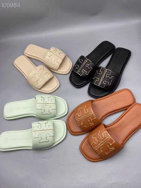 

new tb flat sandals, Black