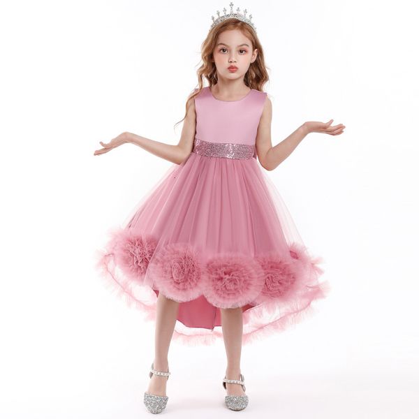 

luxury casual dresses 2021 princs drs mh flower pompous sleevels taills piano performance drs, Black;gray