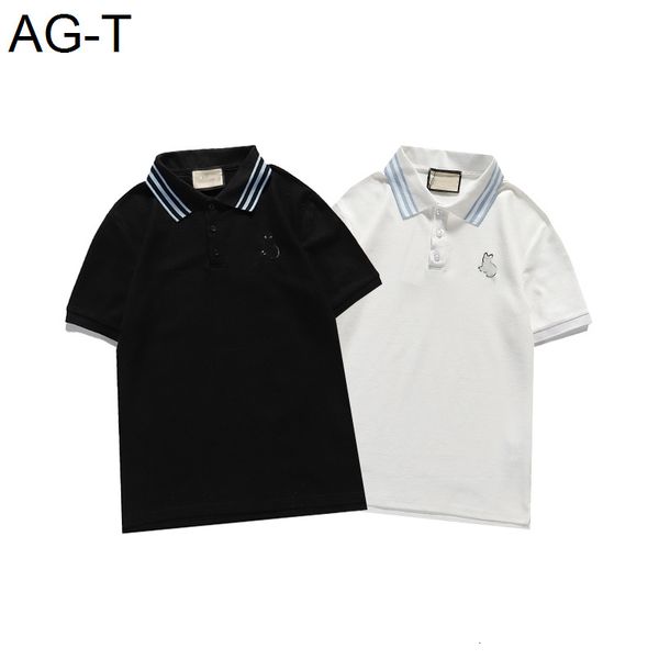 

mens designer polo t shirts brand trend clothing women luxury designers cotton clothes fashion casual lapel shirt short sleeve, White;black