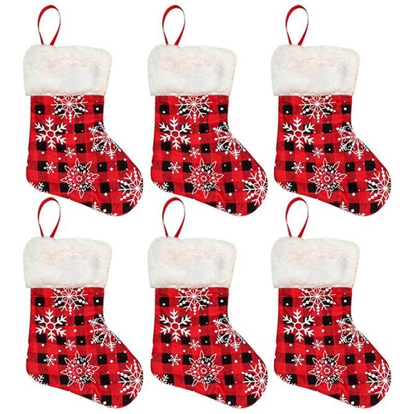 

christmas decorations 12 candy bag snowflake socks gift