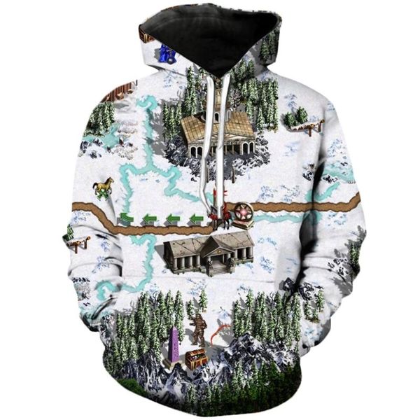 

men's hoodies & sweatshirts game heroes of might magic printed 3d fashion art 2022 style men sweatshirt casual hoody 5xl oversized s1, Black