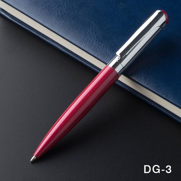 

silver and red business office medium nib promotional pen / luxury school stationery metal ballpoint pens, Blue;orange