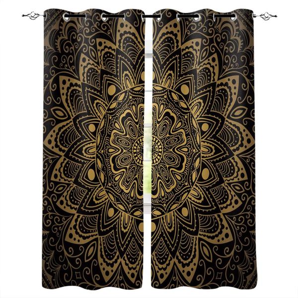 

curtain & drapes mandala flower windows curtains for living room bedroom decorative kitchen treatments