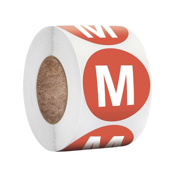 

gift wrap 500pcs colorful round clothing size stickers 1 inch adhesive labels for shoes hat underwear bra printed tags garment xs-xxxl