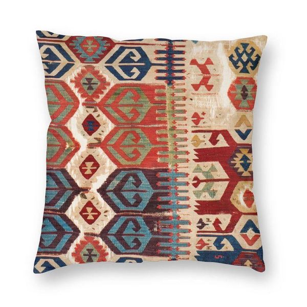 

cushion/decorative pillow aksaray tribal antique turkish kilim print cushion cover 45x45cm decoration vintage bohemian ethnic art throw for