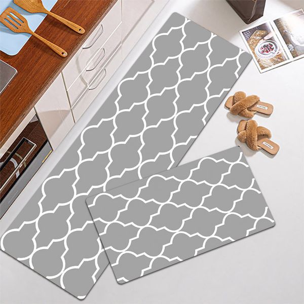 

leather kitchen carpet floor mats scrubbing door pvc foam easy to clean
