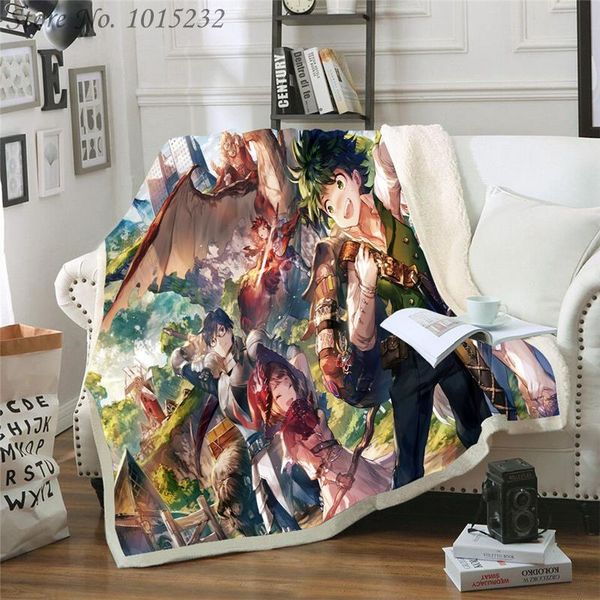 

blankets 3d anime my hero academia funny blanket for beds hiking picnic thick quilt fashionable bedspread fleece throw 04
