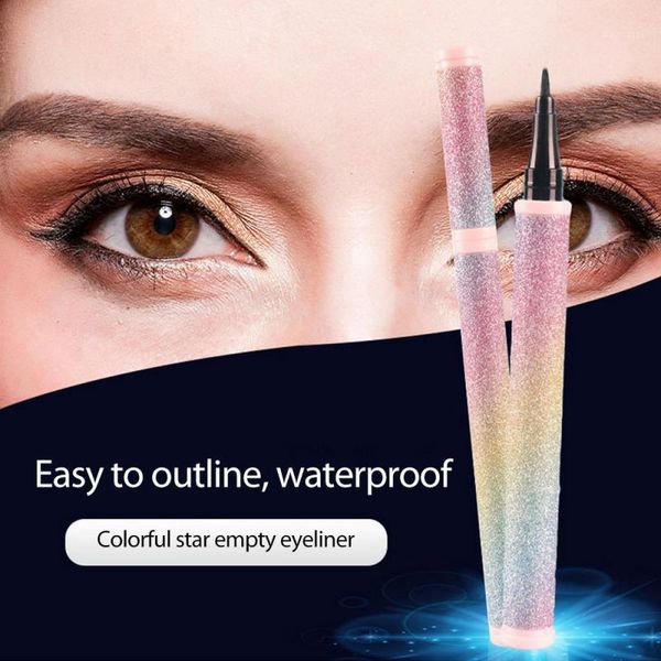 

color starry liquid eyeliner bright black brown waterproof sweat-proof no blooming cosmetics female makeup tslm11