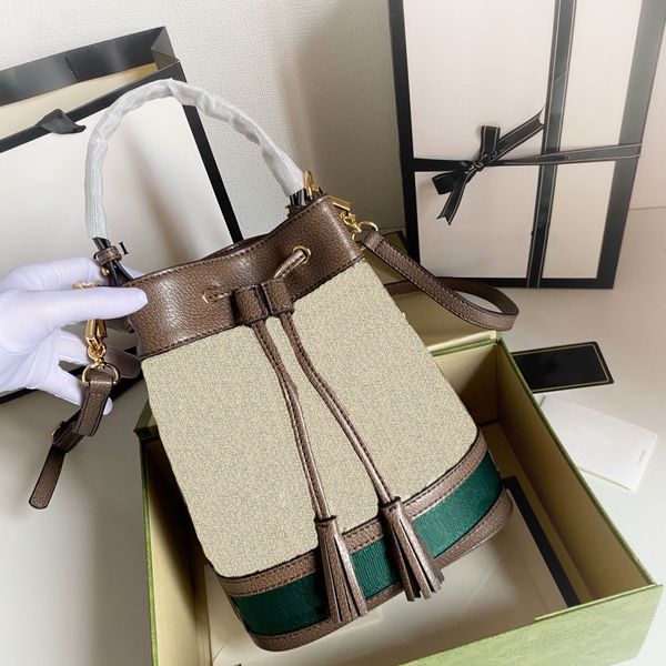 

fashion marmont ophidia bucket bag alphabet pattern satchel shoulder bag chain handbags crossbody purse lady leather classic style tote back