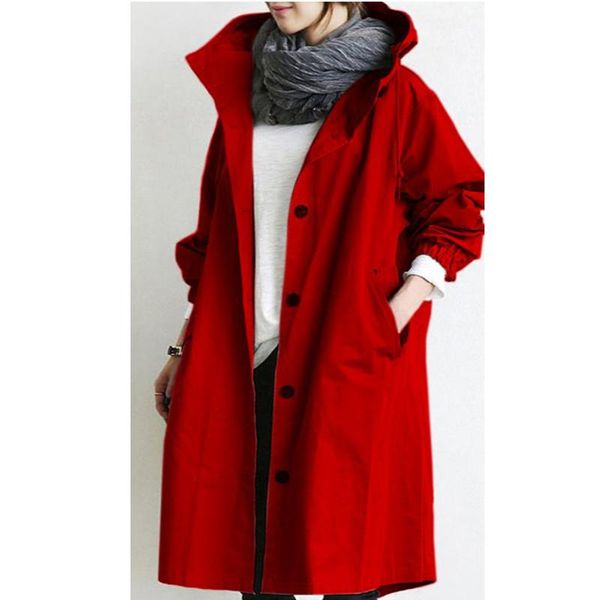 

women's trench coats coat long female autumn sleeve solid pocket casual women clothing loose england style jacke, Tan;black