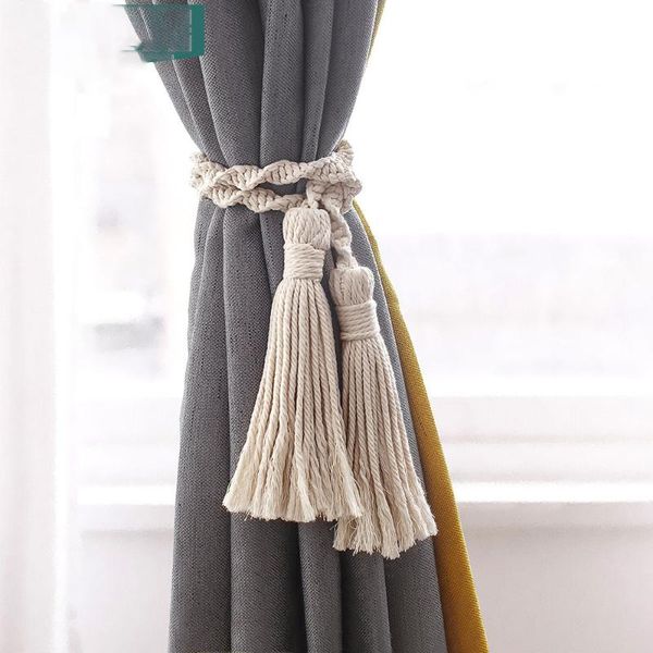 

other home decor nordic hand wowen curtain hanging strap tassel tieback rope for bedroom cotton buckle