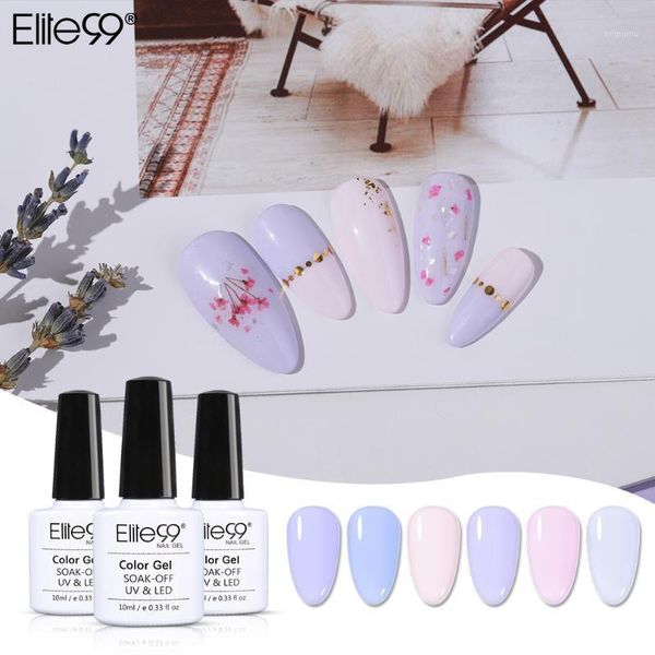 

elite99 10ml lavender color nail gel polish soak off varnish hybrid nails semi permanent art primer lacquer1, Red;pink