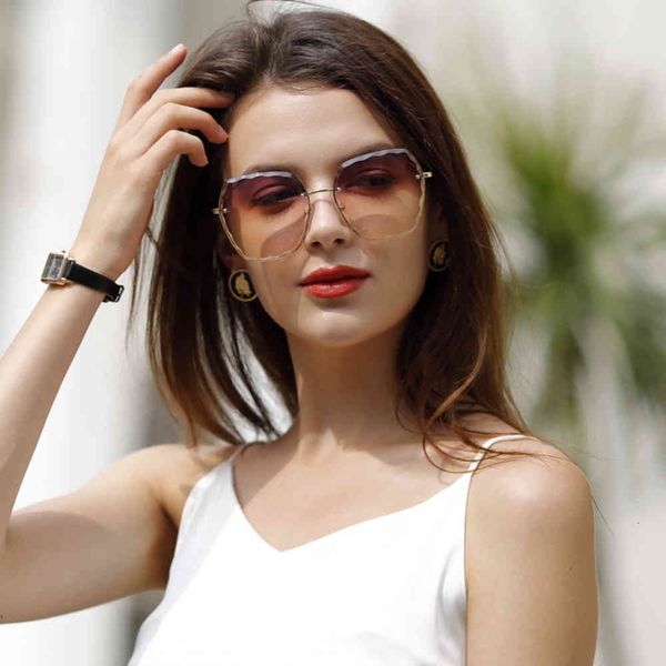 

glasses new ins tiktok trimming, polarizing uv protection sunglasses, White;black