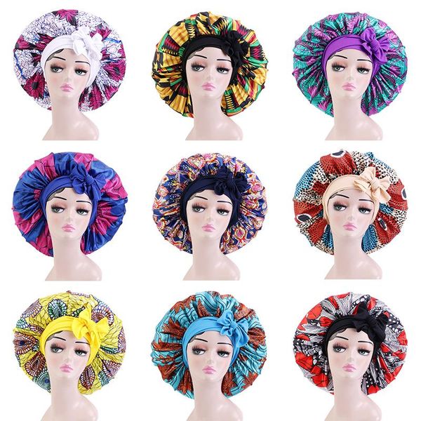 

beanie/skull caps ladies fashion floral nightcap french round bowknot headscarf flavor features mongolian bread head cap, Blue;gray