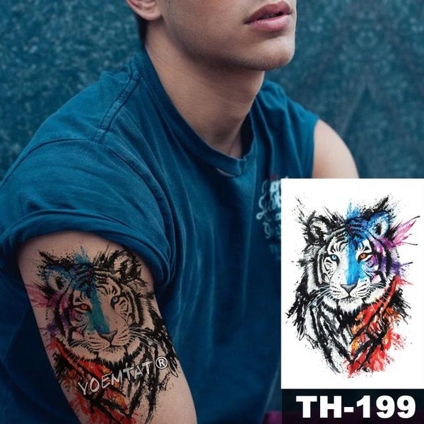 

temporary tattoos waterproof tattoo sticker ink yin and yang tiger pattern animals water transfer body art flash fake tatoo