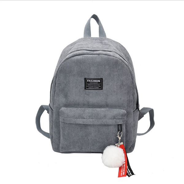 

outdoor bags women backpacks school soulder bag with tassel ins corduroy backpack female notebook for girls preppy style knapsack