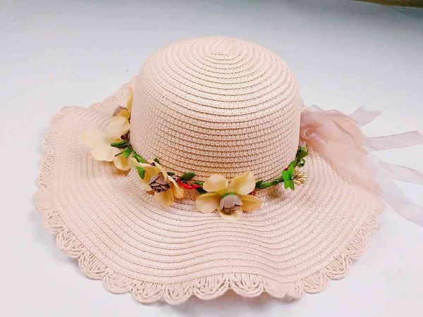 

2021 new wreath straw hat women's korean fashion sunscreen summer, Blue;gray