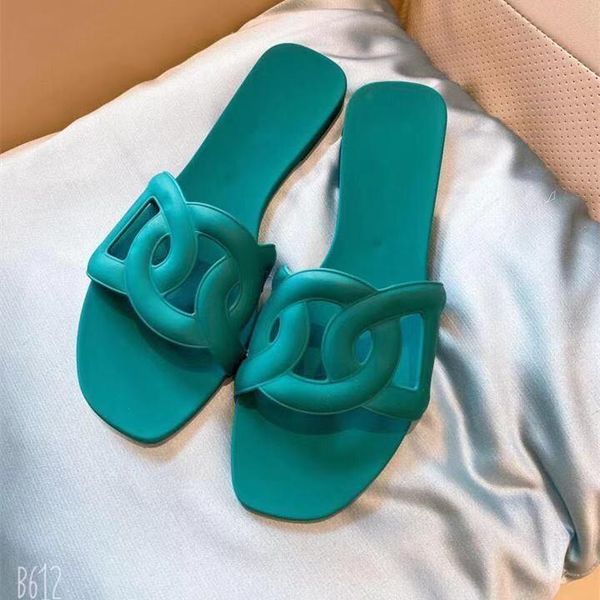 

fashion outer wear seaside summer beach jelly slippers 2021 comfortable casual flat women sandals, Black