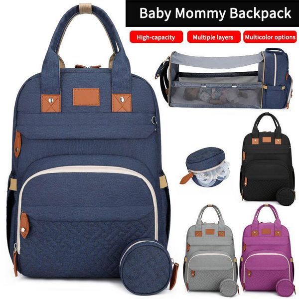 

diaper bags multifunctional portable large bag folding baby travel backpack bed changing table pads for mom outdoor