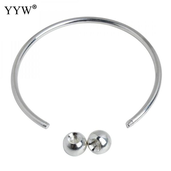

silver brass plated fashion jewelry punk bracelet titanium metal bangles for women 2021 link, chain, Black